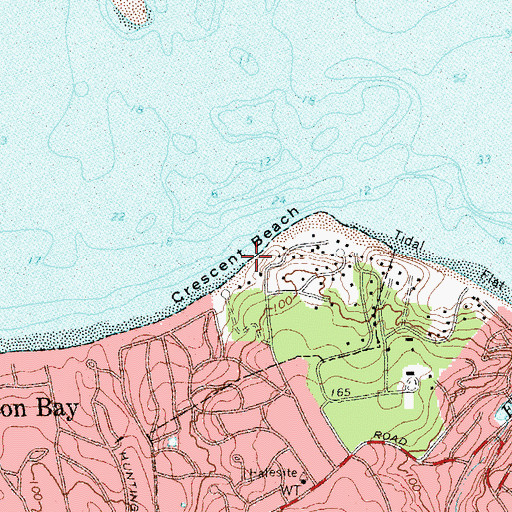 Topographic Map of Crescent Beach, NY