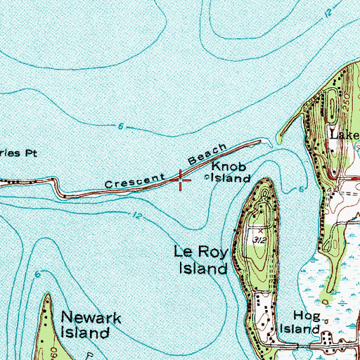 Topographic Map of Crescent Beach, NY