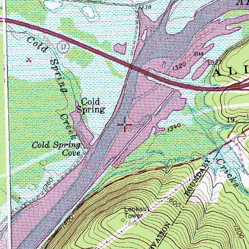 Topographic Map of Cricks Run, NY