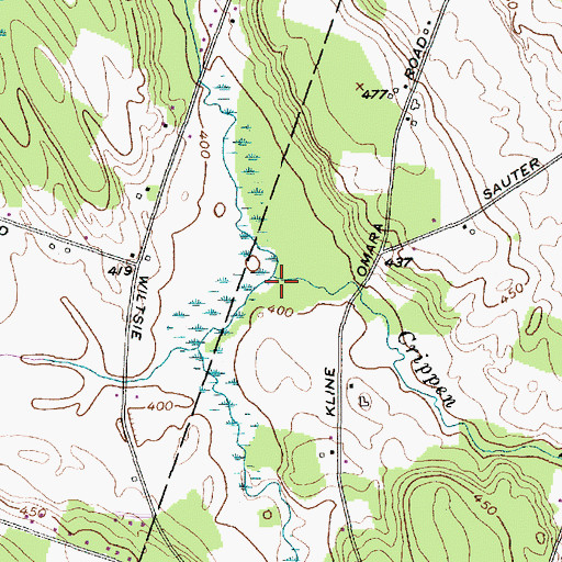 Topographic Map of Crippen Creek, NY