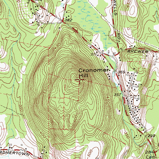 Topographic Map of Cronomer Hill, NY