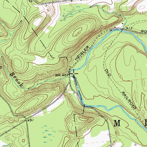 Topographic Map of Crook Brook, NY