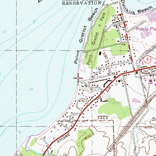 Topographic Map of Crooked Brook, NY