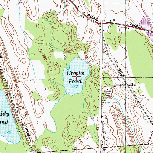 Topographic Map of Crooks Pond, NY