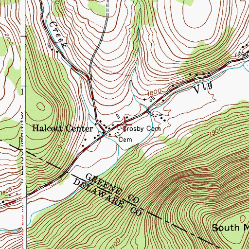Topographic Map of Crosby Cemetery, NY