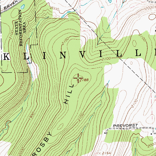 Topographic Map of Crosby Hill, NY