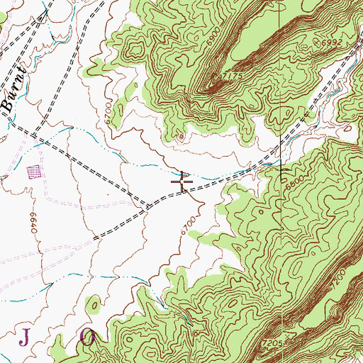 Topographic Map of Pine Spring Canyon, AZ