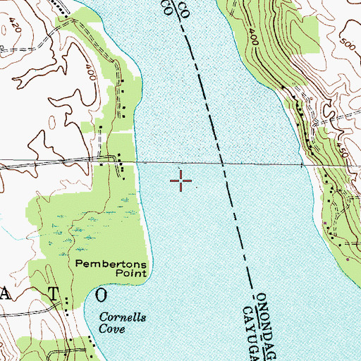Topographic Map of Cross Lake, NY