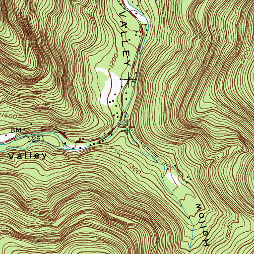 Topographic Map of Cross Mountain Hollow, NY