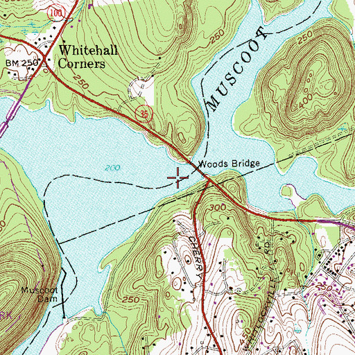 Topographic Map of Cross River, NY