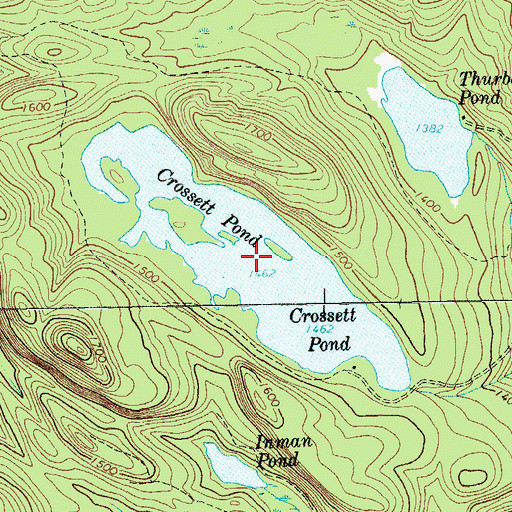 Topographic Map of Crossett Pond, NY