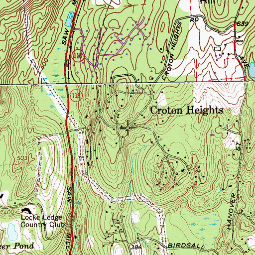 Topographic Map of Croton Heights, NY