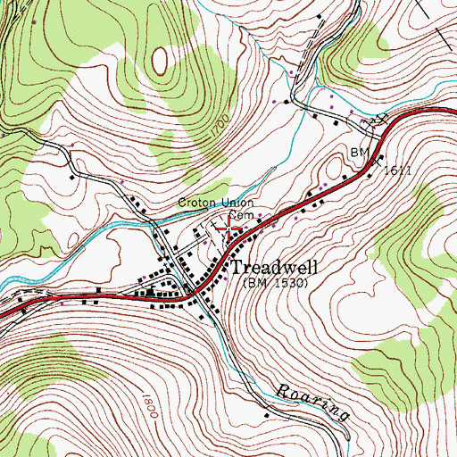 Topographic Map of Croton Union Cemetery, NY