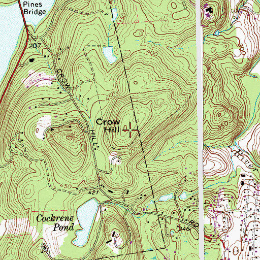 Topographic Map of Crow Hill, NY