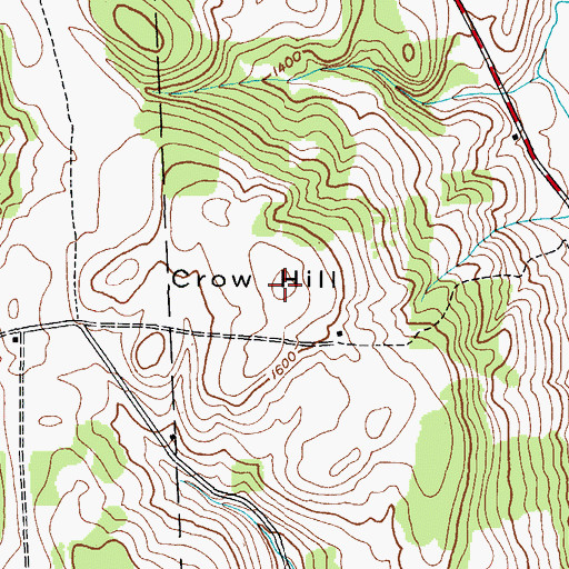 Topographic Map of Crow Hill, NY