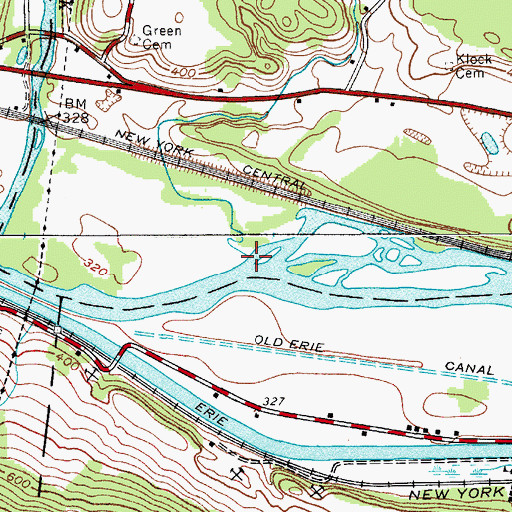Topographic Map of Crum Creek, NY