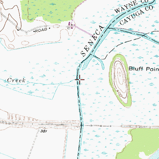 Topographic Map of Crusoe Creek, NY