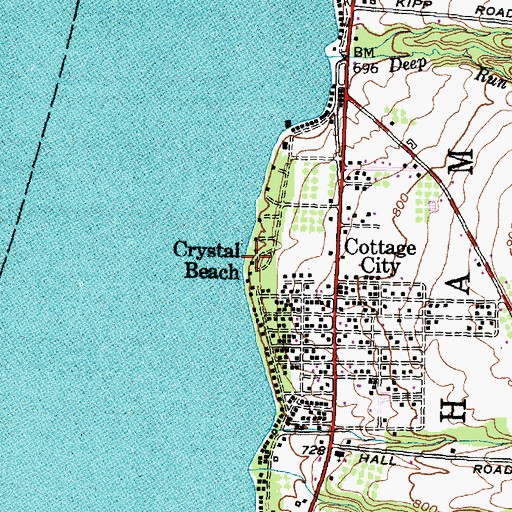Topographic Map of Crystal Beach, NY