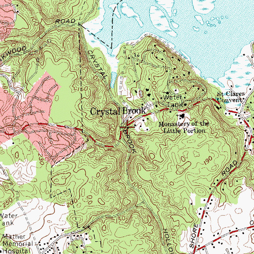 Topographic Map of Crystal Brook, NY