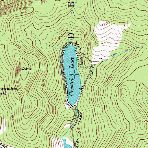 Topographic Map of Crystal Lake, NY