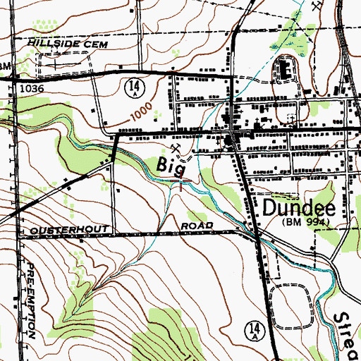 Topographic Map of Crystal Valley, NY