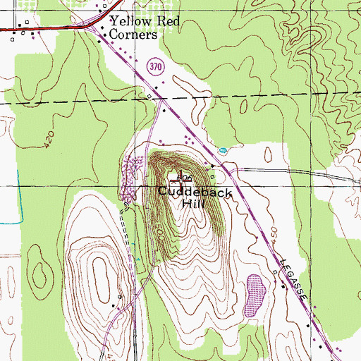 Topographic Map of Cuddeback Hill, NY
