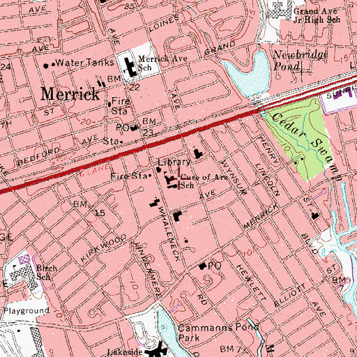Topographic Map of Cure of Ars School, NY