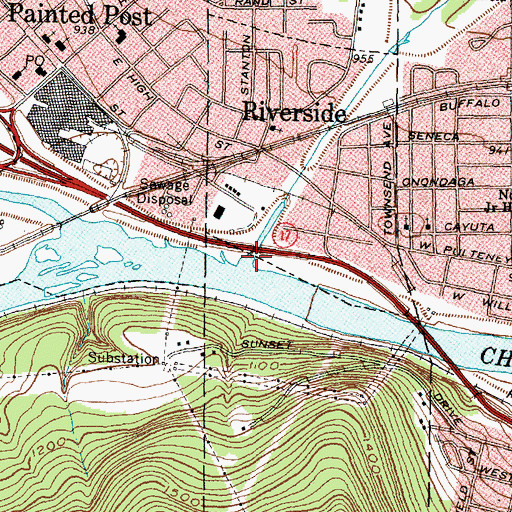 Topographic Map of Cutler Creek, NY