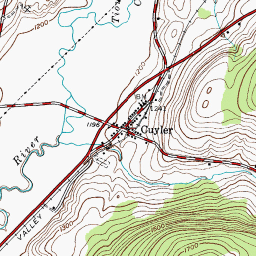 Topographic Map of Cuyler, NY