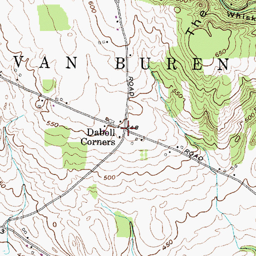 Topographic Map of Daboll Corners, NY