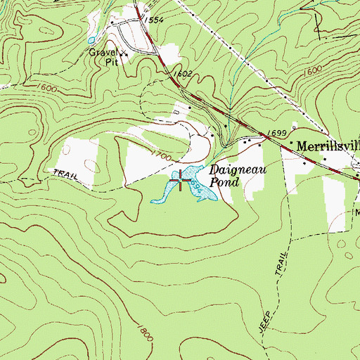 Topographic Map of Daigneau Pond, NY