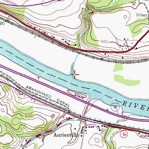 Topographic Map of Danascara Creek, NY