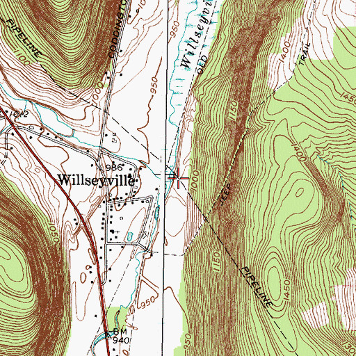 Topographic Map of Danby Creek, NY