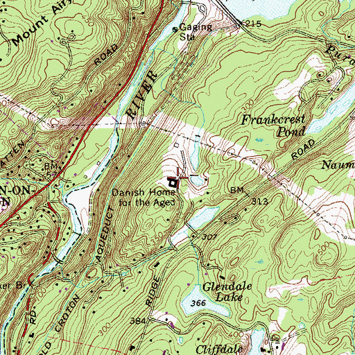 Topographic Map of Danish Home for the Aged, NY