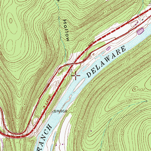 Topographic Map of Dark Hollow, NY