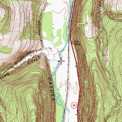 Topographic Map of Darling Creek, NY