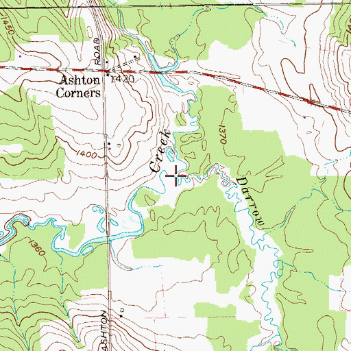 Topographic Map of Darrow Brook, PA