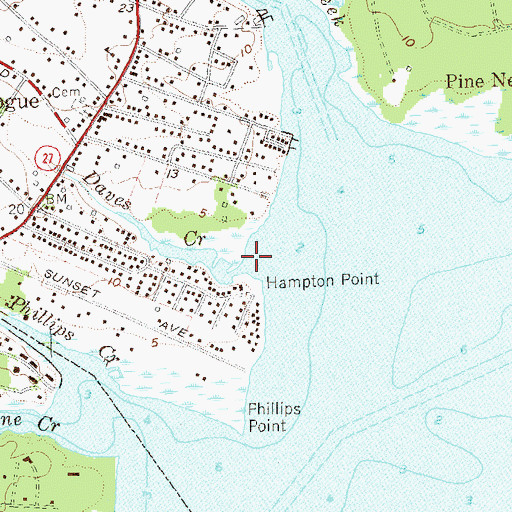 Topographic Map of Daves Creek, NY