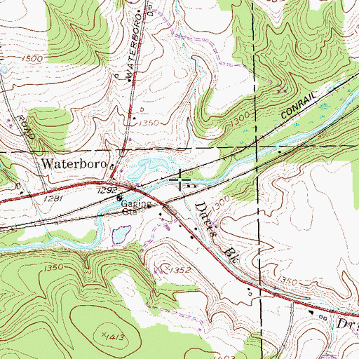 Topographic Map of Davis Brook, NY