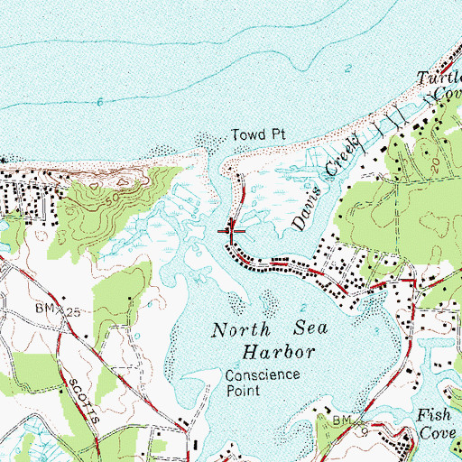 Topographic Map of Davis Creek, NY