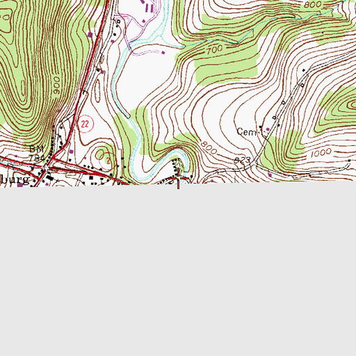 Topographic Map of Dayfoot Brook, NY