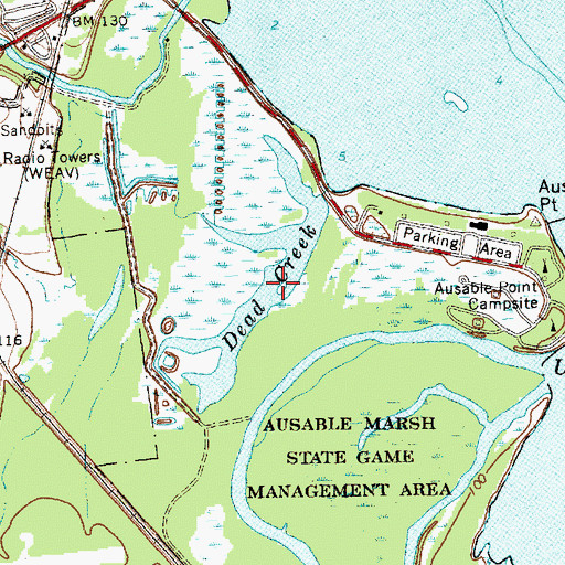 Topographic Map of Dead Creek, NY