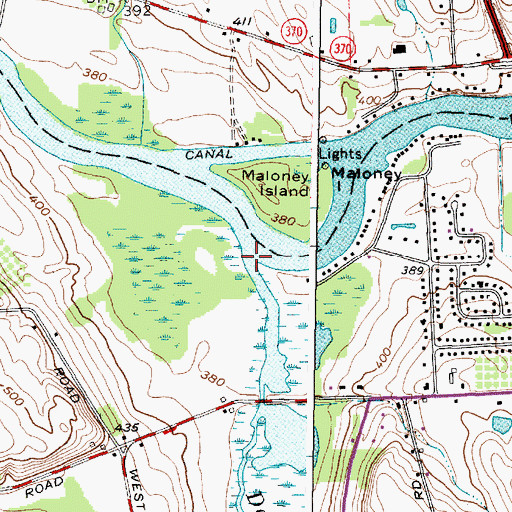 Topographic Map of Dead Creek, NY