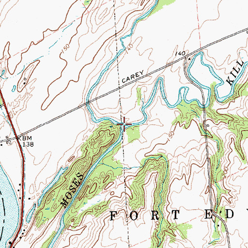 Topographic Map of Dead Creek, NY