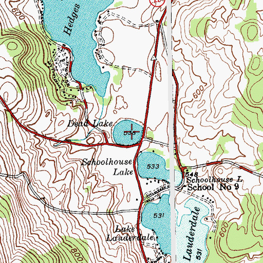 Topographic Map of Dead Lake, NY