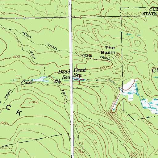 Topographic Map of Dead Sea, NY
