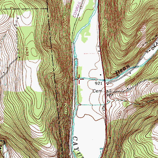 Topographic Map of Dean Creek, NY