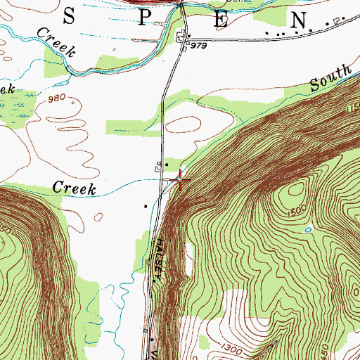 Topographic Map of Dean Creek, NY