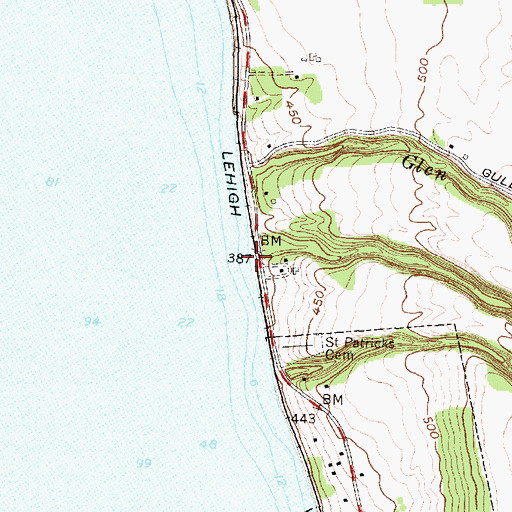 Topographic Map of Dean Creek, NY
