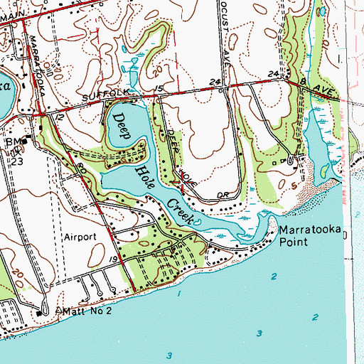 Topographic Map of Deep Hole Creek, NY